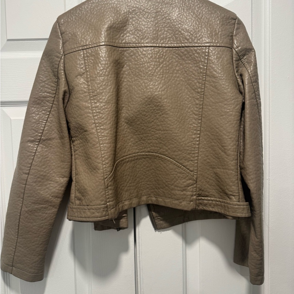 Jack by BB Dakota Women's Tan Leather Jacket Size Small - Picture 3 of 3